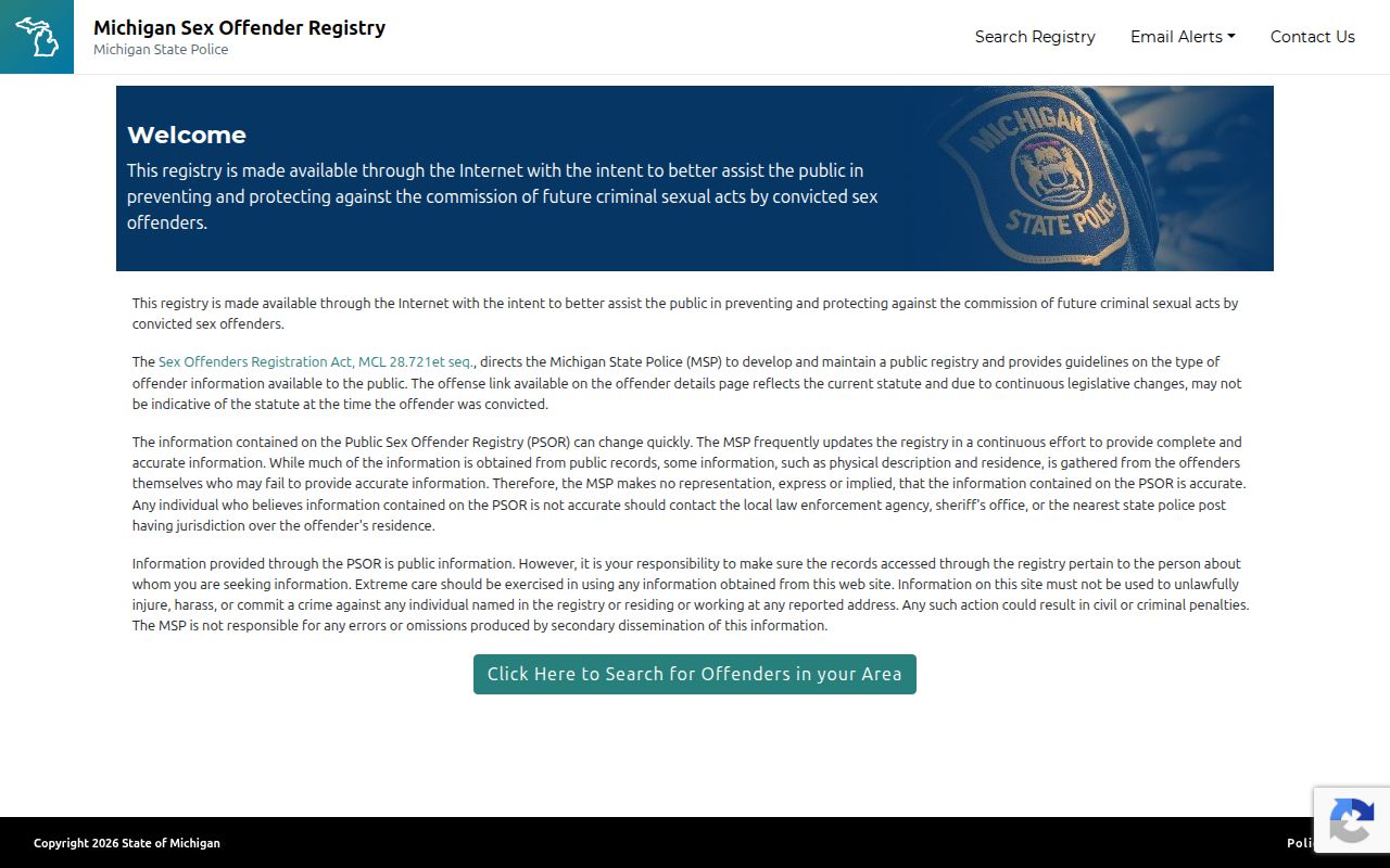 Clinton County release mugshot discovery through Michigan public registry search